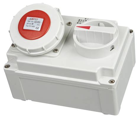 industrial socket distribution box|industrial socket with isolator.